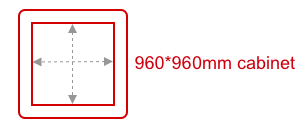 960x960mm cabinet tli led display