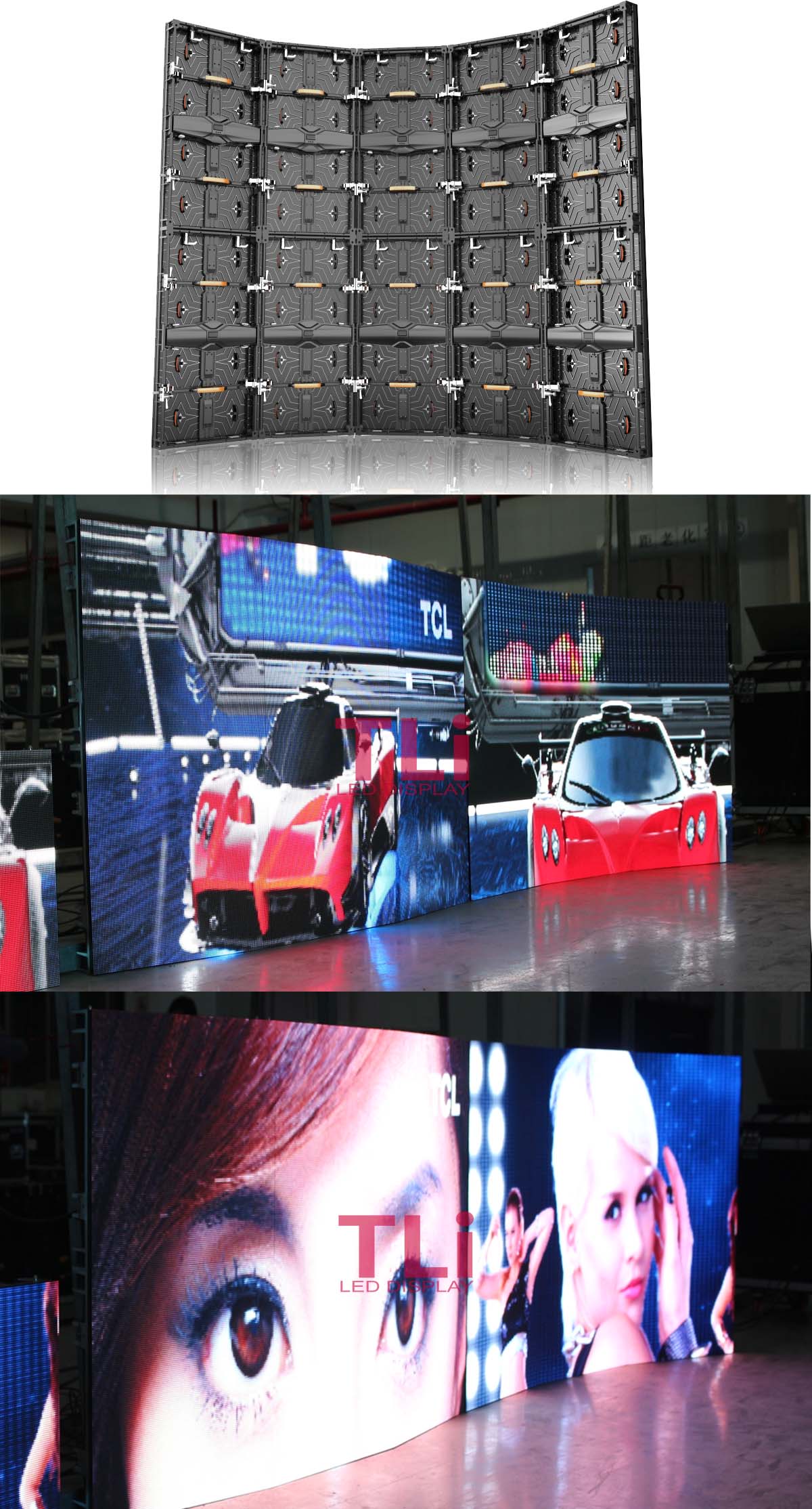 TLI LED TRI1000 Rental LED display curved