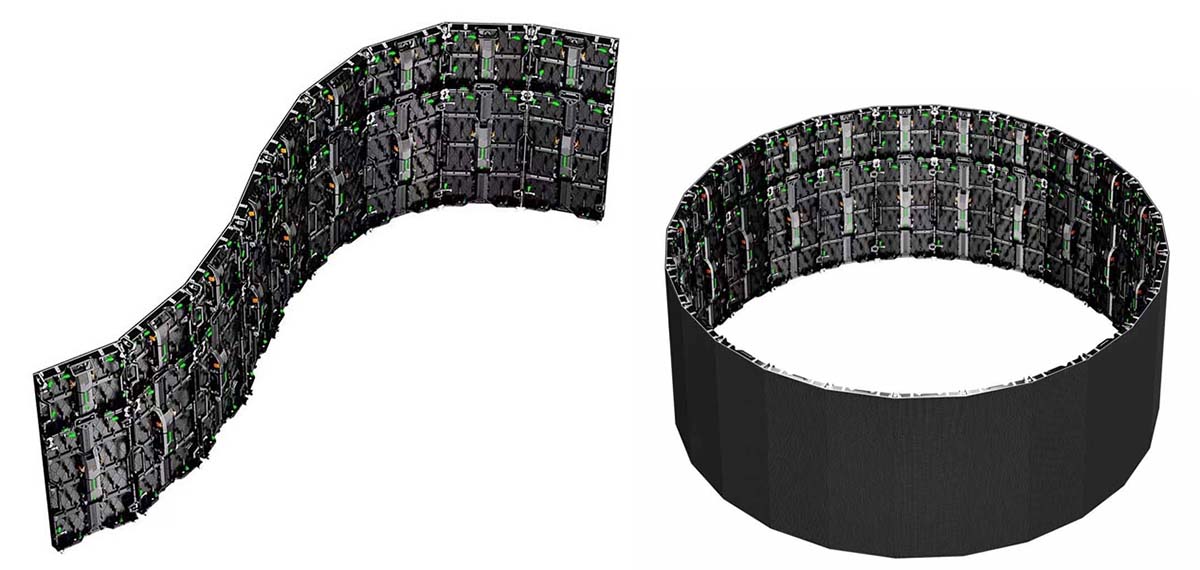 TLI LED TRH500 Rental LED Display P cabinet curve locks-round and wave