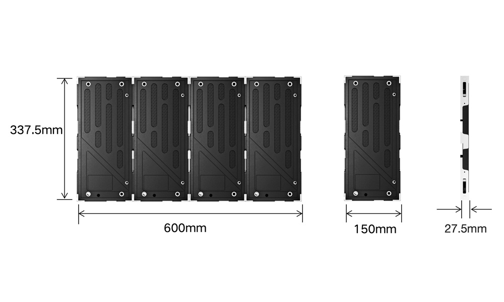 TFP600 Curve fine pitch LED Cabinet size