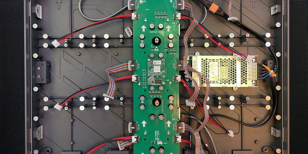 640x480mm indoor front service LED panel with hub