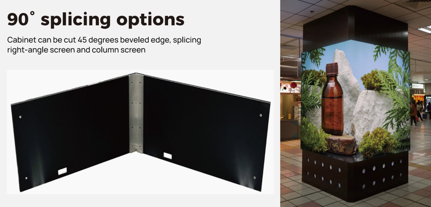 90 degree splicing options COB cabinets