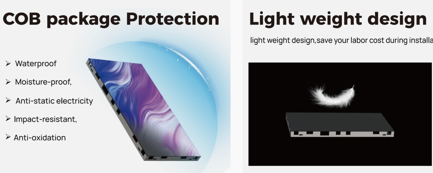 COB Package protection light weight design