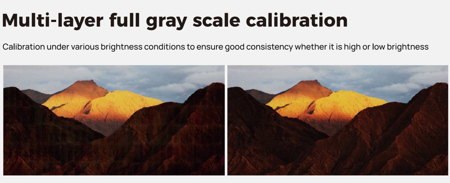 Multi-layer full gray scale calibration