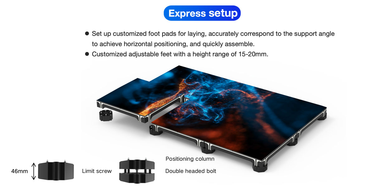 TDF500 Dance Floor LED-Express setup