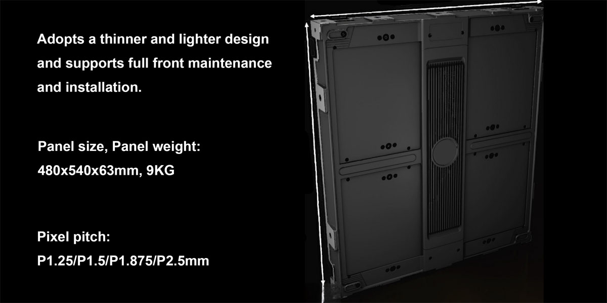 TFP480 Outdoor Fine Pixel LED G2-cabinet size