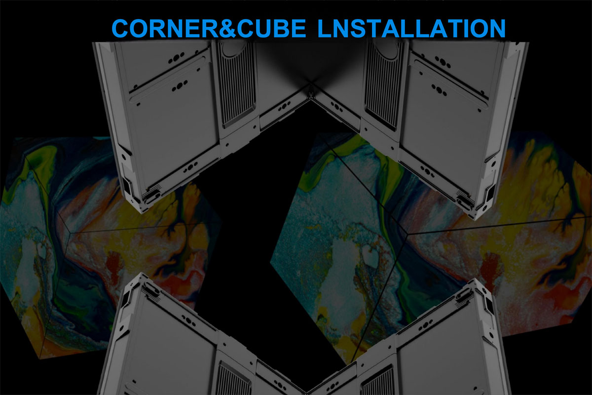 TFP480 Outdoor Fine Pixel LED G2-dust-corner and cube installation
