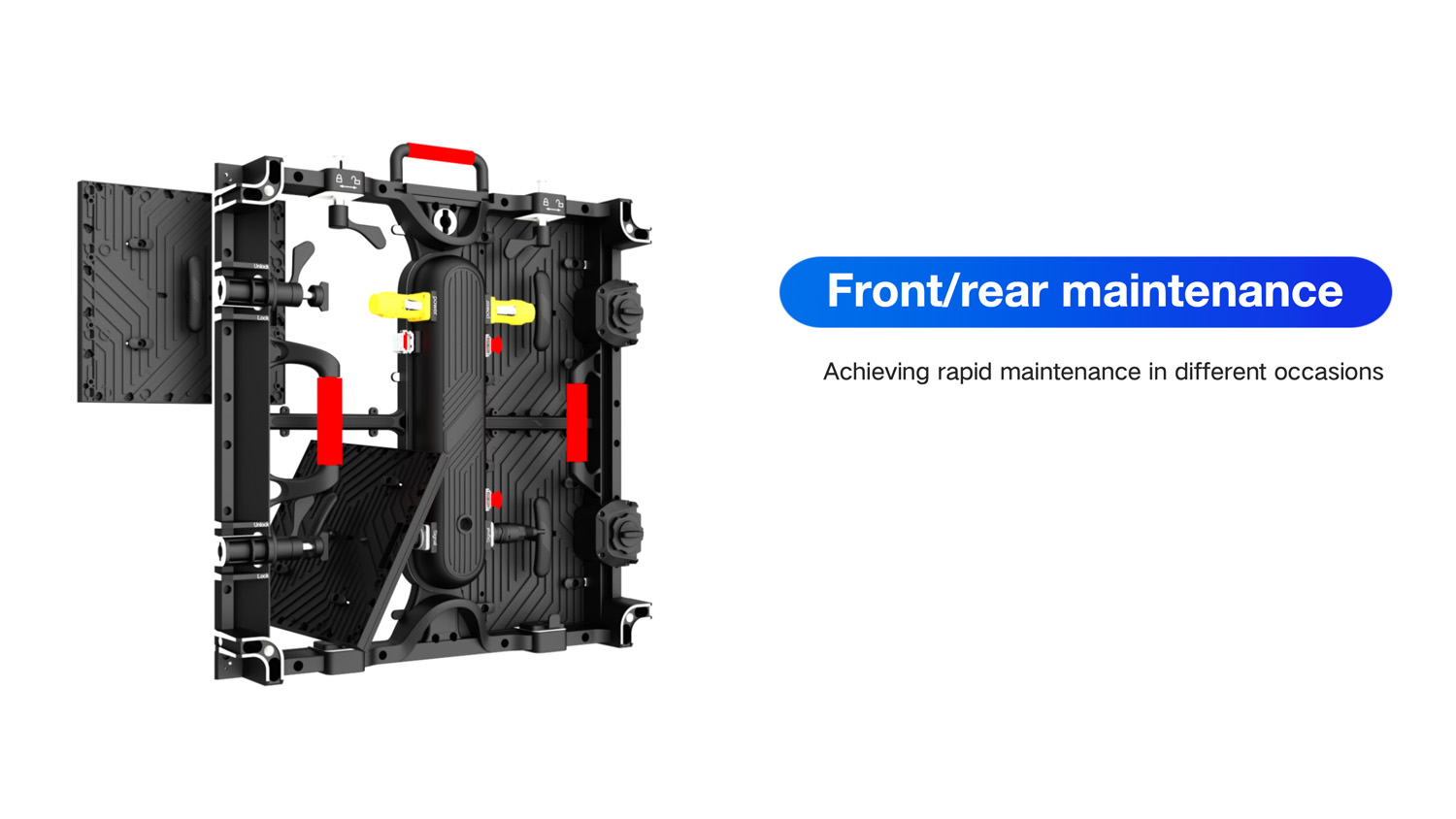 TRI500Pro indoor Rental LED Screen-Front and rear maintenance