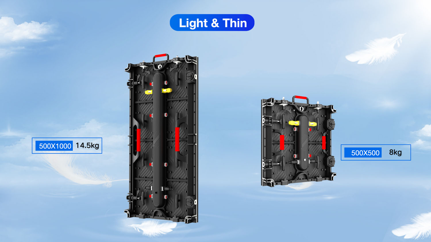 TRI500Pro indoor Rental LED Screen-light and thin design