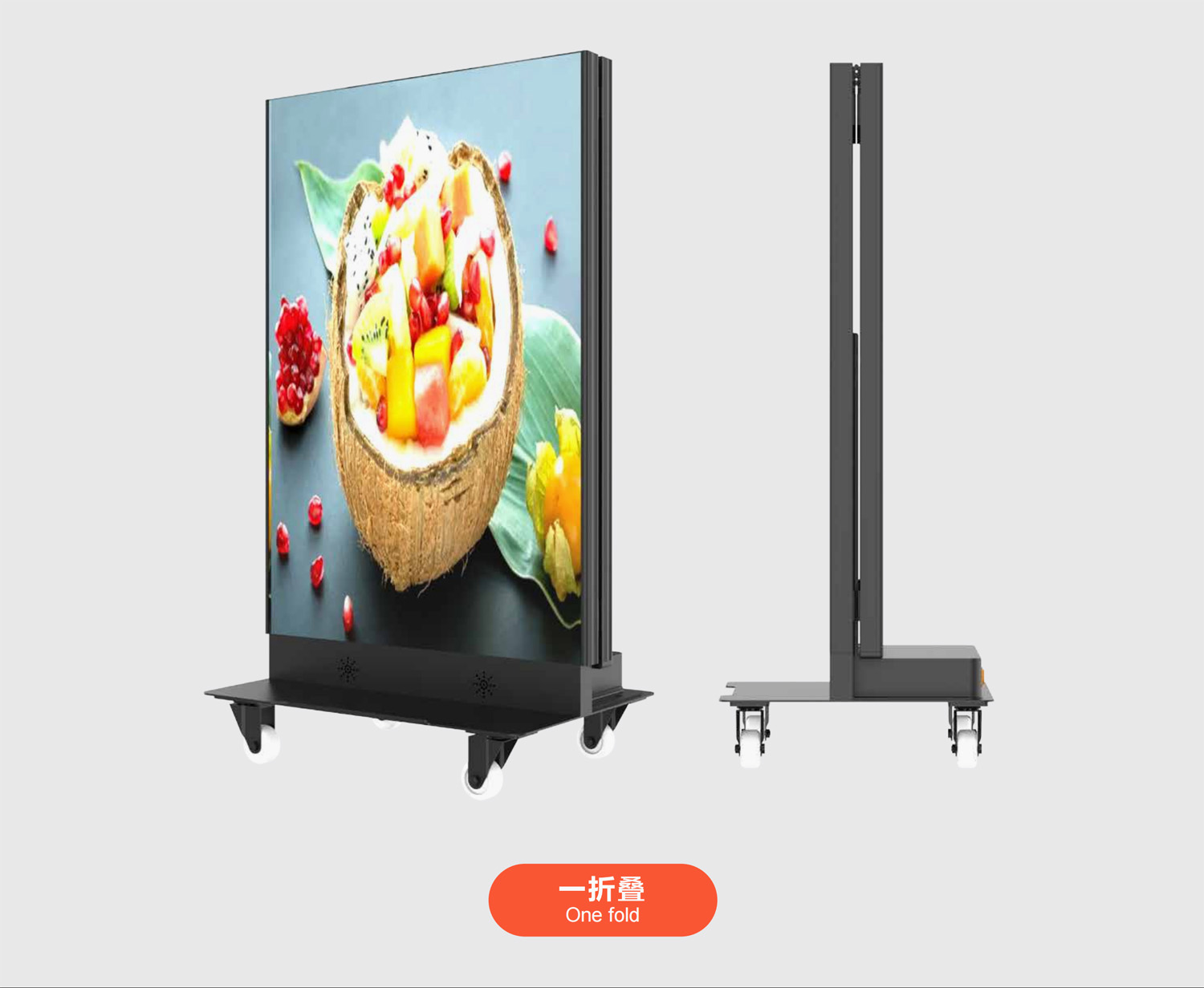 Foldable poster LED display screen-One fold