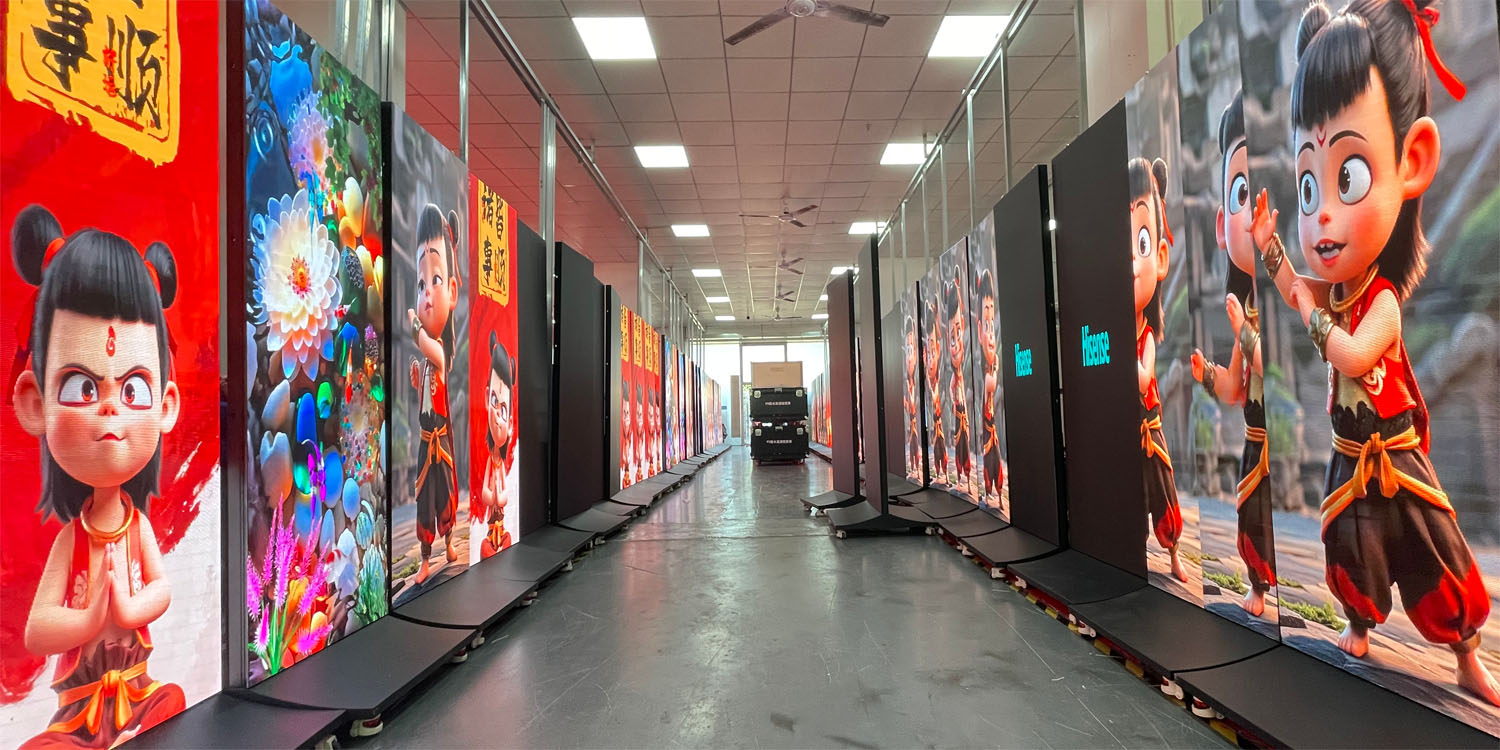 High brightness Poster LED screen foldable