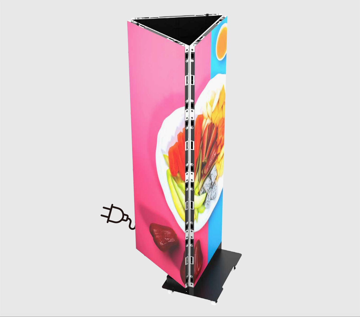 Plug and play -foldable poster LED screen