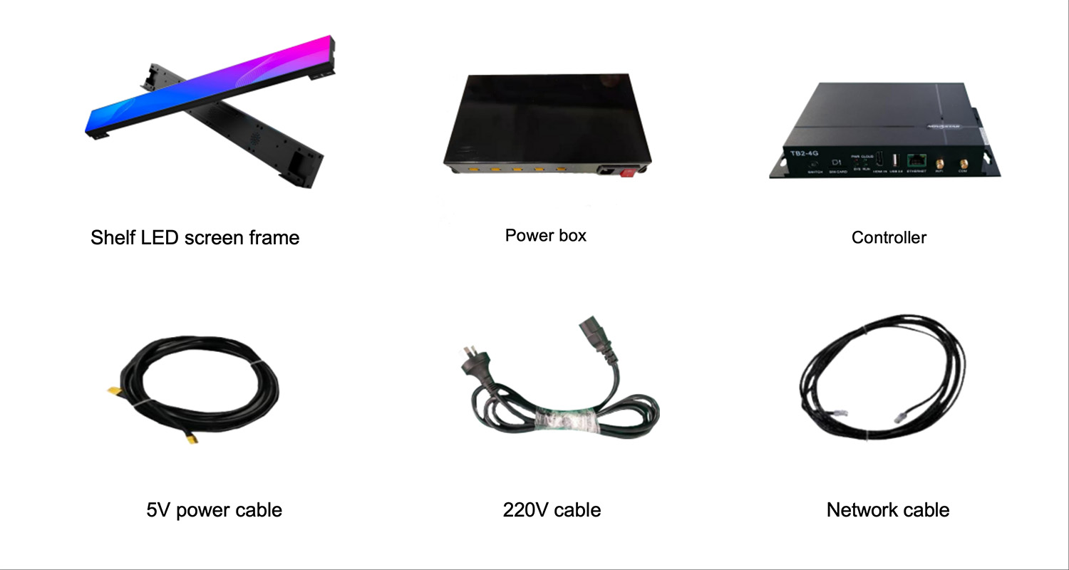 Shelf LED Screen-package list
