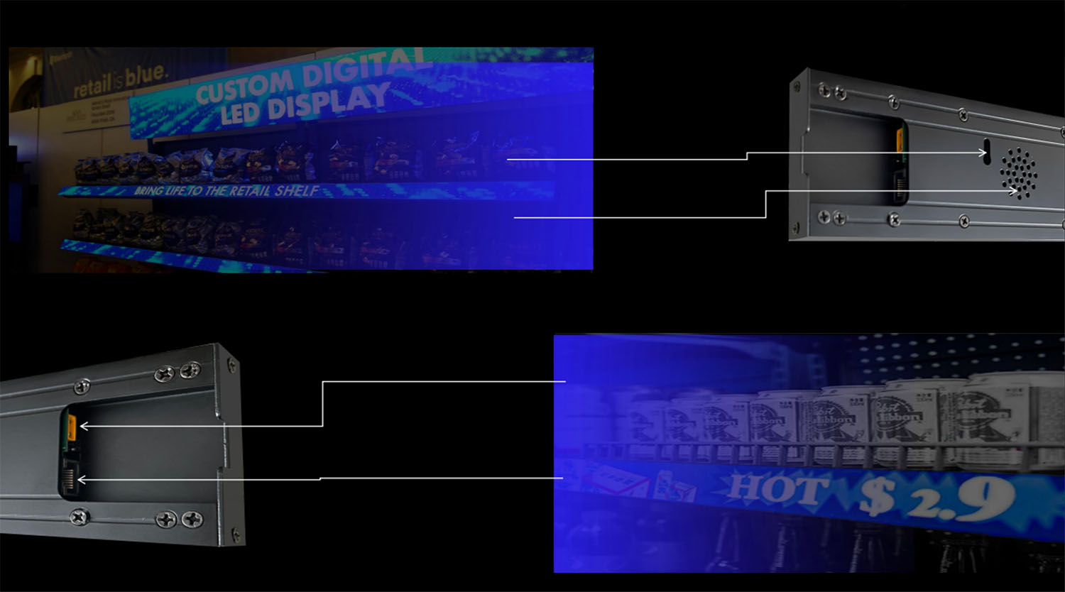Shelf LED Screen- simple installation